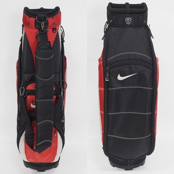 実際に弊社で買取させて頂いたNIKE GOLF/ナイキ ゴルフ 6分割キャディバッグ ブラックxレッドxシルバーの画像 2枚目
