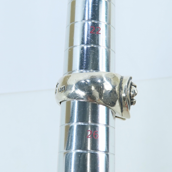 実際に弊社で買取させて頂いたGabor/ガボール スカルプティド オーバルクロス ラージ シグネットリング 24.5-25号の画像 8枚目