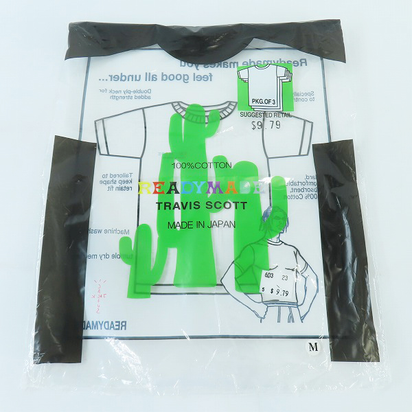 実際に弊社で買取させて頂いたREADY MADE×Travis Scott/レディメイド×トラヴィススコット 3PACK T-SHIRTS/Tシャツ 3点セットの画像 6枚目