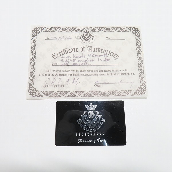 実際に弊社で買取させて頂いた【ギャラ付き】Gabor/ガボール 2ライオンヘッドリンクブレスレットの画像 8枚目