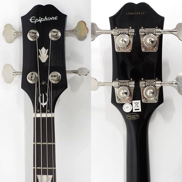 実際に弊社で買取させて頂いた★Epiphone/エピフォン EB-3 Bass Ebony 2ピックアップ 4弦エレキベース  SGタイプ ギグケース付の画像 2枚目