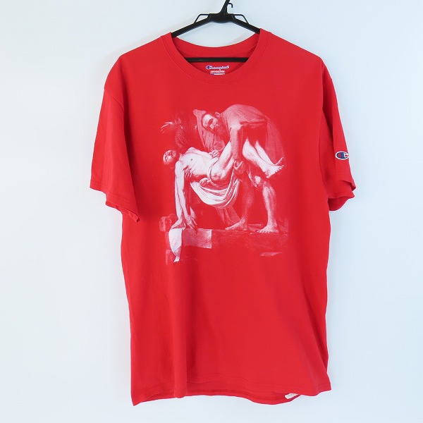実際に弊社で買取させて頂いたChampion×PYREX VISION/チャンピオン×パイレックス プリント Tシャツ レッド /L