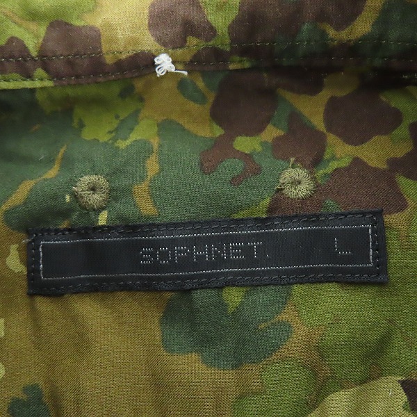 実際に弊社で買取させて頂いたSOPHNET./ソフネット 迷彩/カモフラ柄 コットン 長袖シャツ SOPH-140003/Lの画像 2枚目