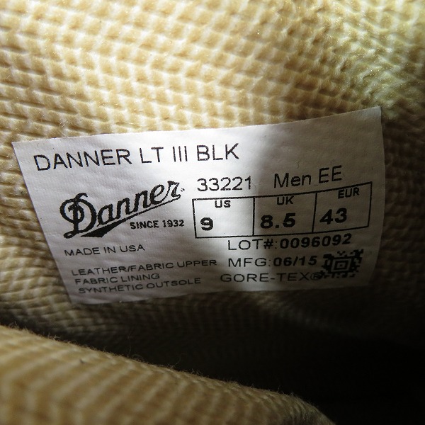 実際に弊社で買取させて頂いたDanner/ダナー DANNER LIGHT III ダナーライト 3 ゴアテックス ブーツ 33221/US9の画像 5枚目