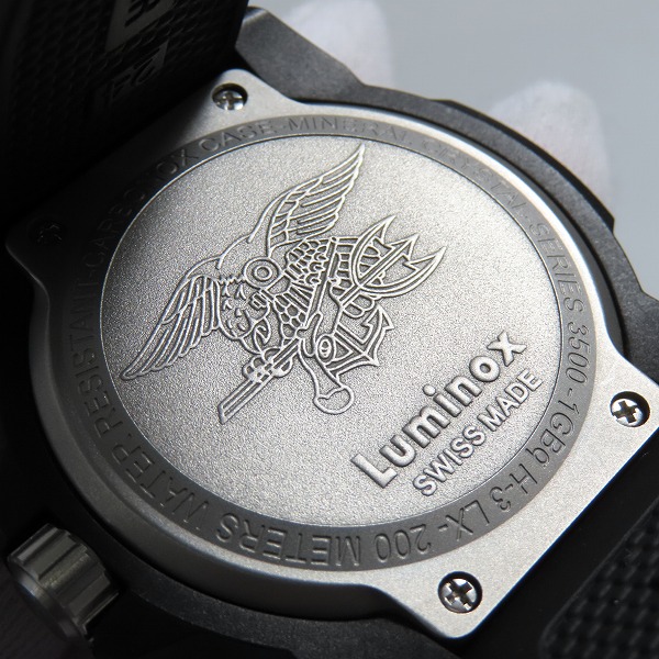 実際に弊社で買取させて頂いたLuminox/ルミノックス カーボン クォーツ腕時計 3500シリーズ Ref.3501の画像 3枚目
