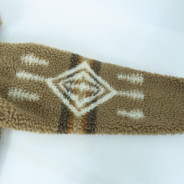 実際に弊社で買取させて頂いたPENDLETON/ペンドルトン フーディ ボア フリースジャケット ブラウン Lの画像 6枚目