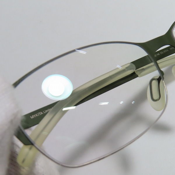 実際に弊社で買取させて頂いたMYKITA/マイキータ KAZUO SILVER/OLIVE メガネフレーム の画像 7枚目