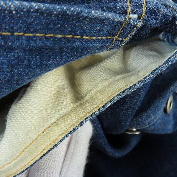 実際に弊社で買取させて頂いたLEVIS/リーバイス S501XX 44年復刻 大戦モデル バレンシア工場 米国製 555刻印 デニムパンツ 44501-0022/W30の画像 7枚目