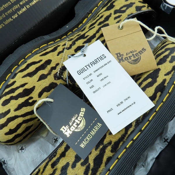 実際に弊社で買取させて頂いたWACKO MARIA×Dr.Martens/ワコマリア×ドクターマーチン 1461 3ホール ブーツ レオパード 31371372/UK9の画像 7枚目