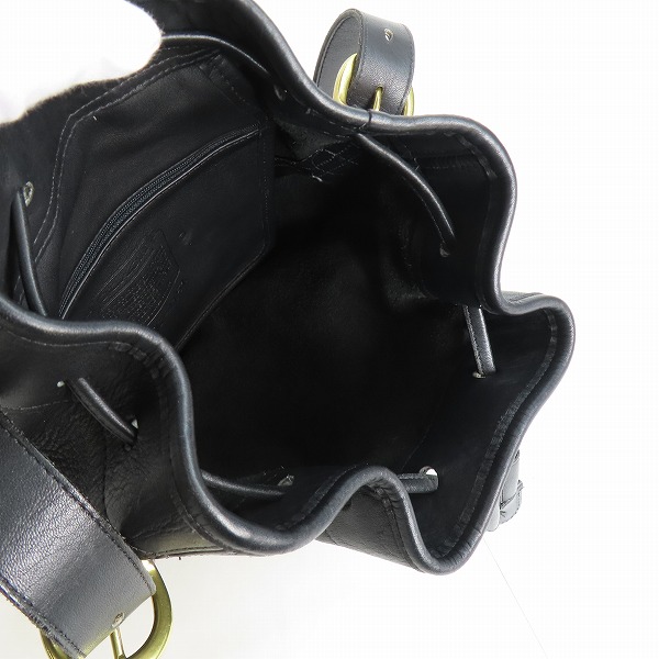 実際に弊社で買取させて頂いたCOACH/コーチ オールドコーチ ヴィンテージ レザー巾着ショルダーバッグ 4151 の画像 4枚目