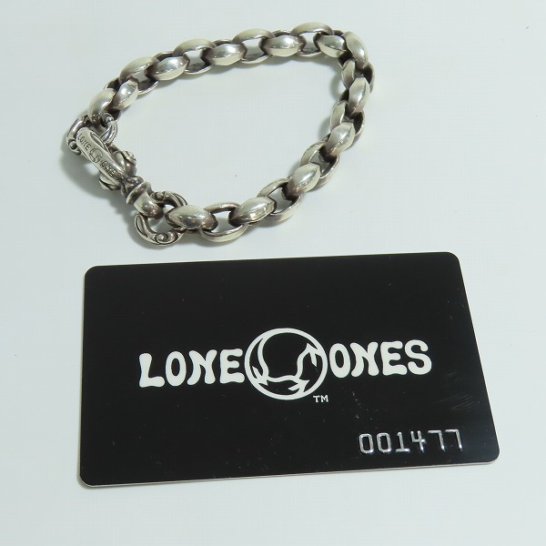 実際に弊社で買取させて頂いた【ギャラ付き】LONE ONES/ロンワンズ SILK LINK SMALL/シルクリンク スモール シルバーブレスレット MFB-0040S-CC-Lの画像 8枚目