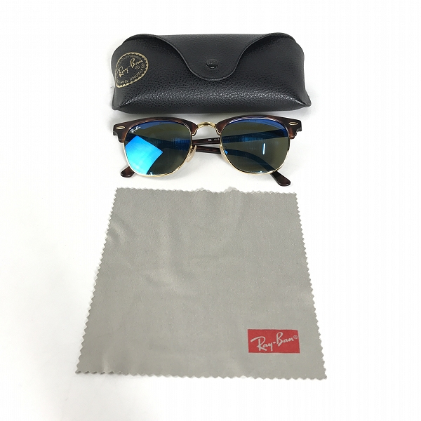 実際に弊社で買取させて頂いたRay-Ban/レイバン CLUBMASTER/クラブマスター ミラーレンズ サングラス/アイウェア RB3016 1145/17の画像 9枚目