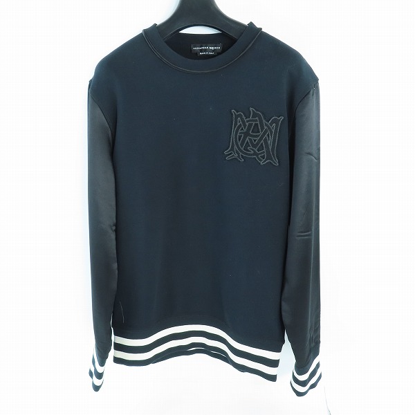 実際に弊社で買取させて頂いた【JPタグ】ALEXANDER McQUEEN/アレキサンダーマックイーン 切り替え ロゴワッペン クルーネックトレーナー/S