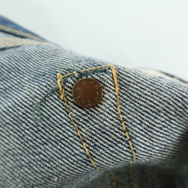実際に弊社で買取させて頂いたLEVI'S/リーバイス ヴィンテージ 50~60s 501XX 刻印S ビッグE/紙パッチ/オフセットセンターループ デニムパンツの画像 6枚目