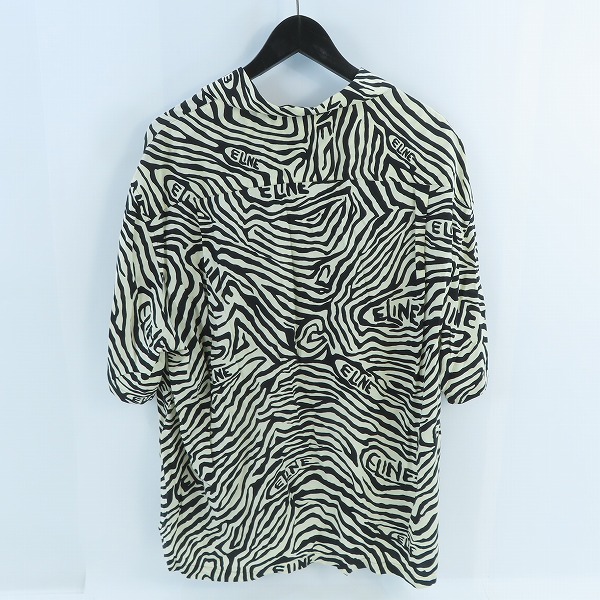 実際に弊社で買取させて頂いた【JPタグ】CELINE/セリーヌ ゼブラプリント ルーズフィット アロハシャツ 2C517235S/38の画像 1枚目
