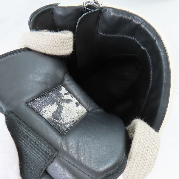 実際に弊社で買取させて頂いたRick Owens/リックオウエンス GEOBASKET JUMBO LACE ジオバスケット ジャンボレース ハイカットスニーカー/RU01B1894 LPOW1/43の画像 4枚目
