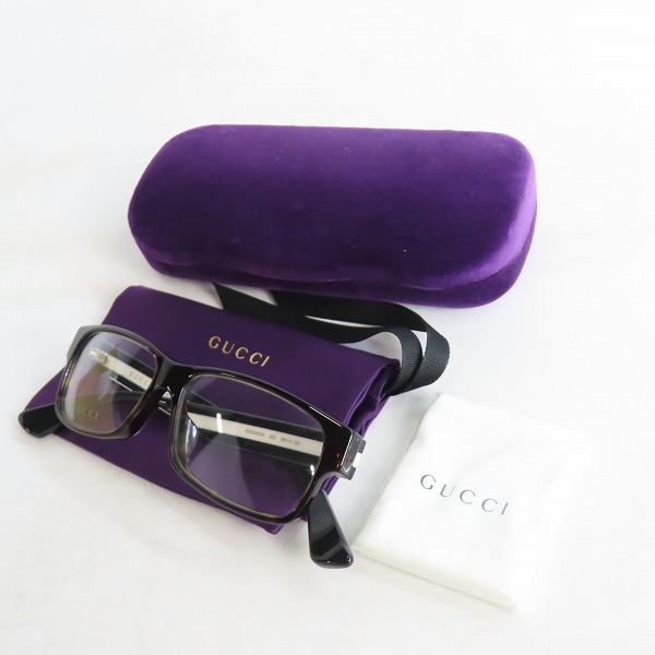 実際に弊社で買取させて頂いた(2)GUCCI/グッチ メガネフレーム アイウェア GG0344OA-002の画像 9枚目