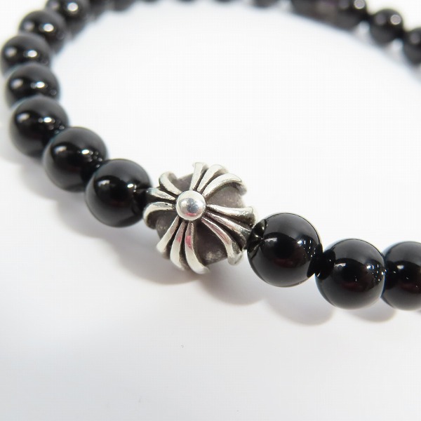 実際に弊社で買取させて頂いたCHROME HEARTS/クロムハーツ 6mm CHクロスボール ビーズ ブレスレットの画像 2枚目