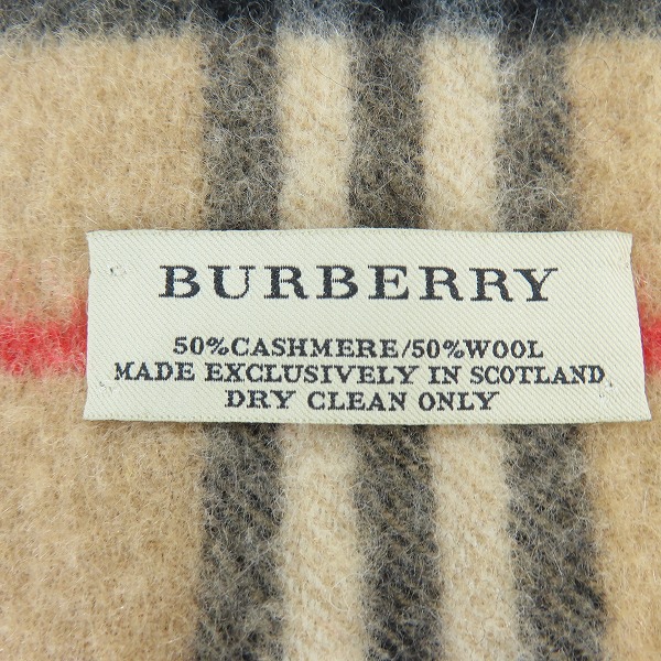 実際に弊社で買取させて頂いたBurberry/バーバリー カシミア混 ノバチェック マフラーの画像 1枚目