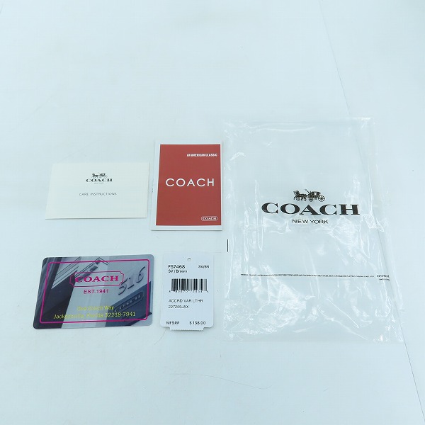 実際に弊社で買取させて頂いたCOACH/コーチ シグネチャー ラウンドジップウォレット F57468の画像 7枚目