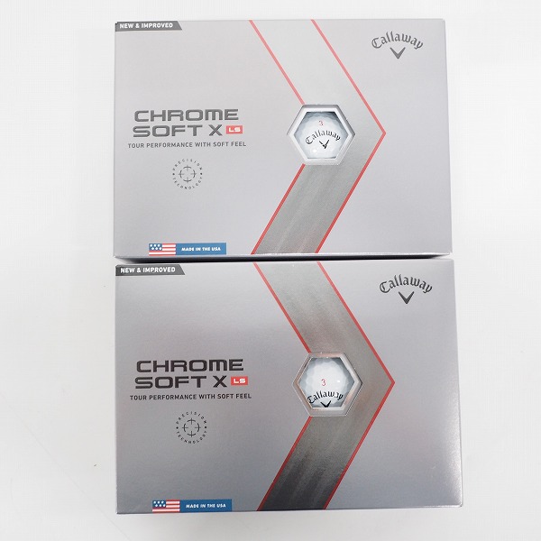 実際に弊社で買取させて頂いた【未使用】Callaway/キャロウェイ CHROME SOFT X LS ゴルフボール ホワイト 2ダースの画像 2枚目