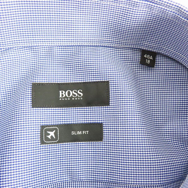 実際に弊社で買取させて頂いたHUGO BOSS/ヒューゴボス SLIM FIT 長袖シャツ ブルー系/46の画像 2枚目