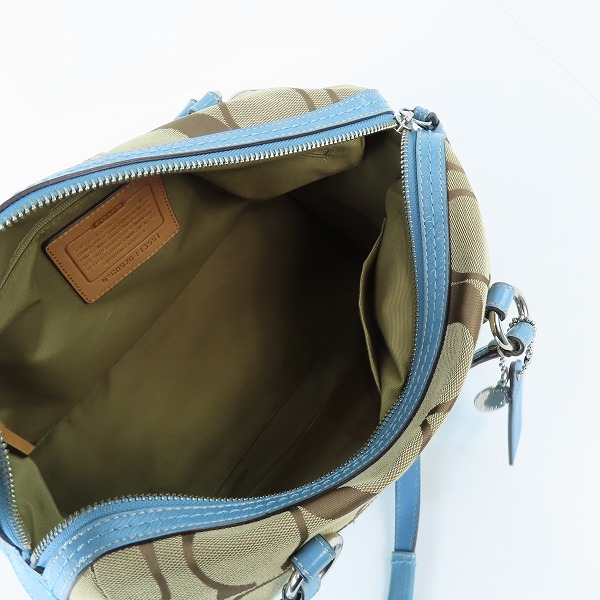 実際に弊社で買取させて頂いたCOACH/コーチ シグネチャー ミニボストン/トートバッグ F13551の画像 3枚目