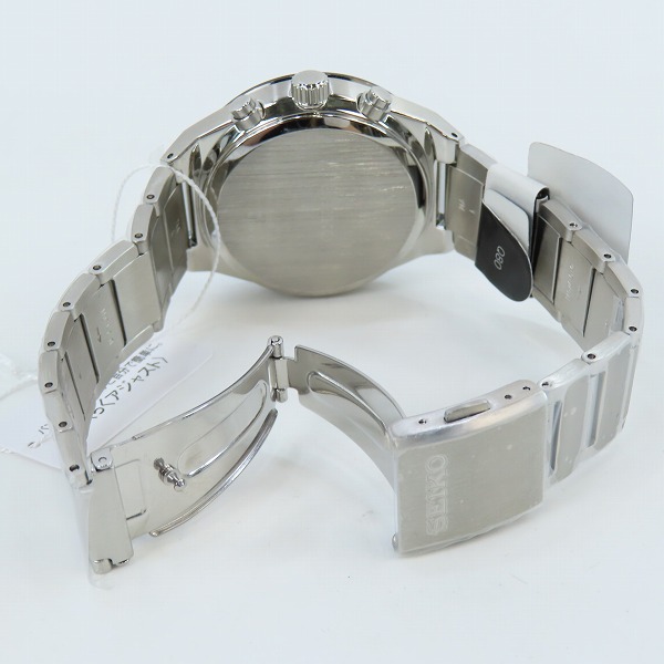実際に弊社で買取させて頂いた【未使用】SEIKO/セイコー SPIRIT SMART/スピリットスマート クロノ/ソーラー 腕時計 SBPJ025の画像 3枚目