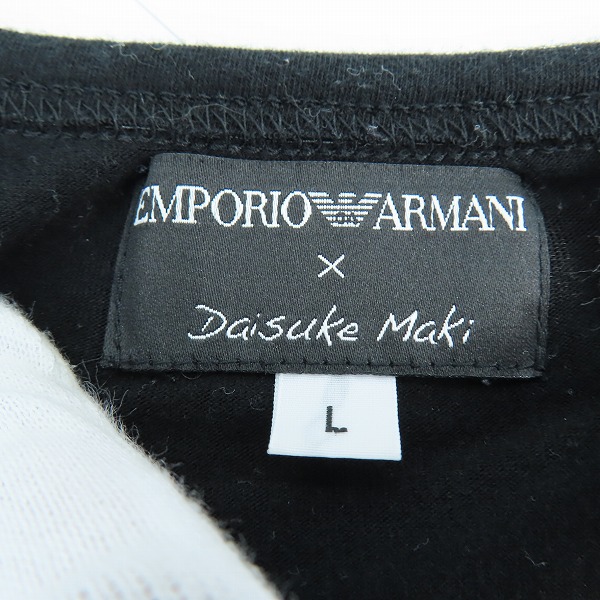 実際に弊社で買取させて頂いたEMPORIO ARMANI/エンポリオアルマーニ Daisuke Maki プリント半袖カットソー/Lの画像 2枚目