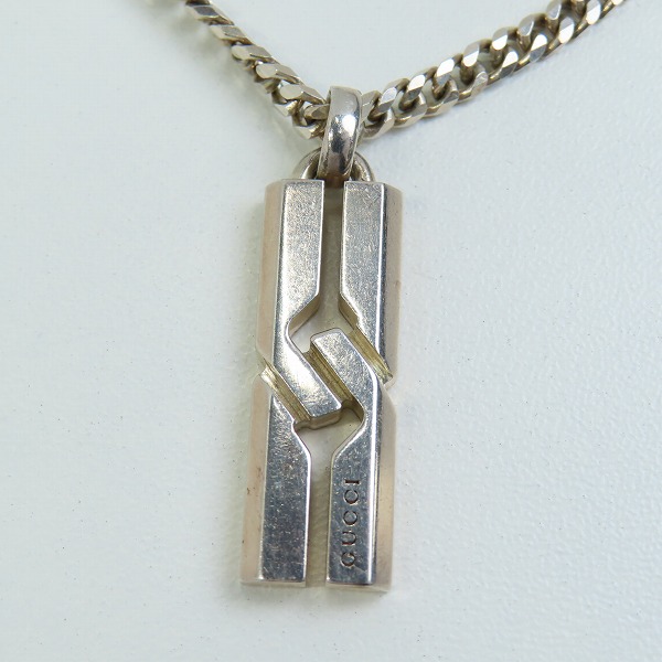 実際に弊社で買取させて頂いたGUCCI/グッチ ノット プレート ネックレス チェーン AG925の画像 1枚目