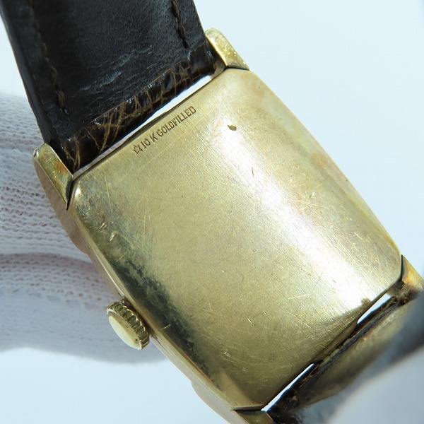 実際に弊社で買取させて頂いたElgin Deluxe/エルジン デラックス 10K ゴールド フィル 10KGF 金張り アンティーク 腕時計の画像 3枚目