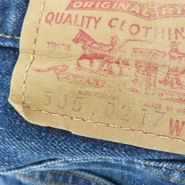 実際に弊社で買取させて頂いたLEVI'S/リーバイス ボタン裏刻印8 ビッグE 505-0217 TALONジッパーフライ デニムパンツ/W36L34の画像 3枚目
