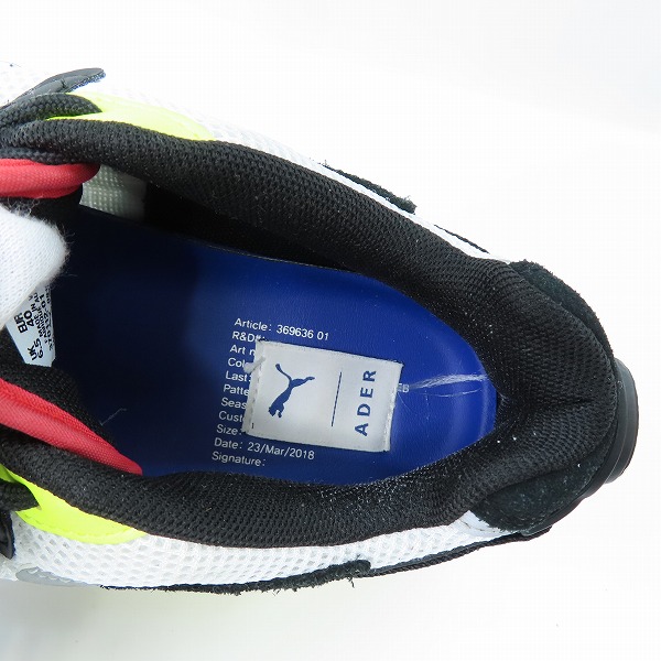 実際に弊社で買取させて頂いたAder Error × Puma/アーダーエラー × プーマ Cell Alien/セル エイリアン "White/Black" 370112-01/25.5の画像 4枚目