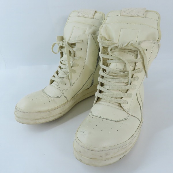 実際に弊社で買取させて頂いたRick Owens/リックオウエンス GEOBASKET/ジオバスケット サイドジップスニーカー/42