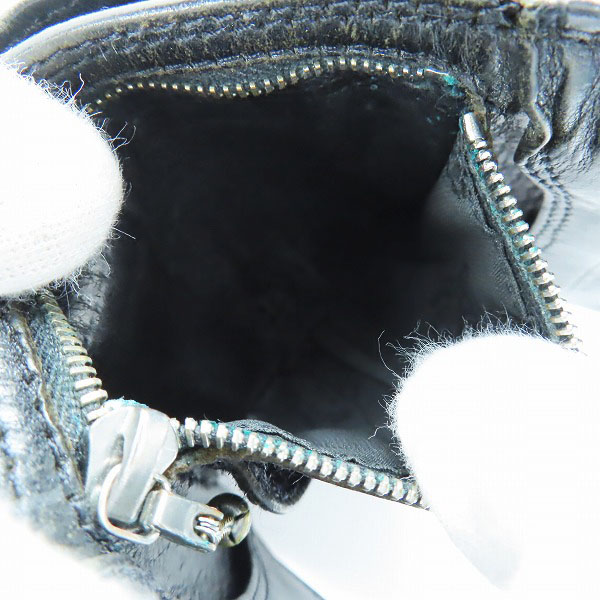 実際に弊社で買取させて頂いたCHROME HEARTS/クロムハーツ 3フォールドウォレット クロスボタン ヘビーレザー クロスパッチの画像 5枚目