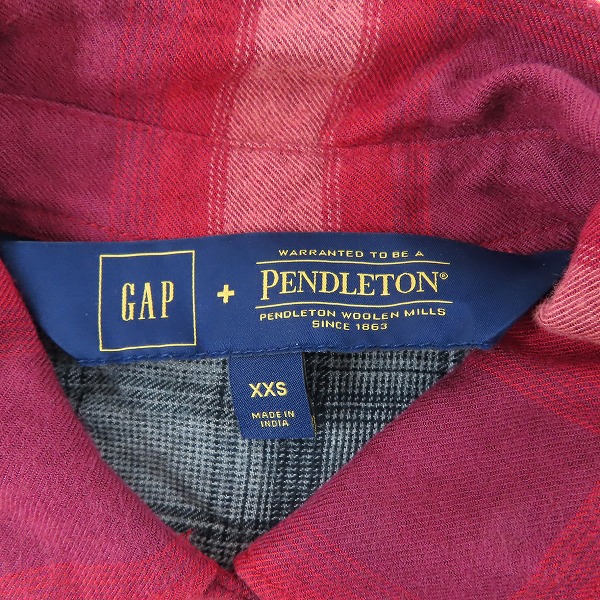 実際に弊社で買取させて頂いたGAP × PENDLETON/ギャップ × ペンドルトン 長袖 レーヨンシャツ XXSの画像 2枚目
