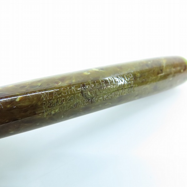 実際に弊社で買取させて頂いた【難有り】SHEAFFER/シェーファー レバーフィラー式 ヴィンテージ マーブル柄 万年筆 の画像 6枚目