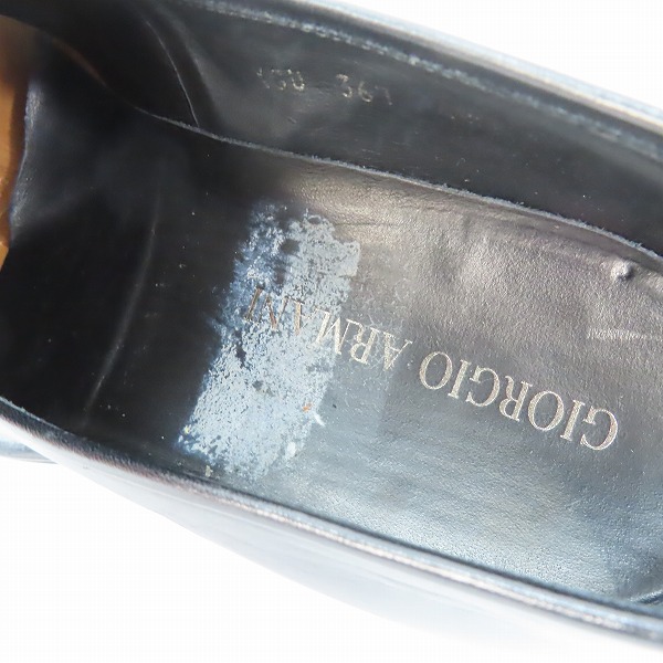 実際に弊社で買取させて頂いたGIORGIO ARMANI/ジョルジオアルマーニ レザー ローファー 39の画像 6枚目