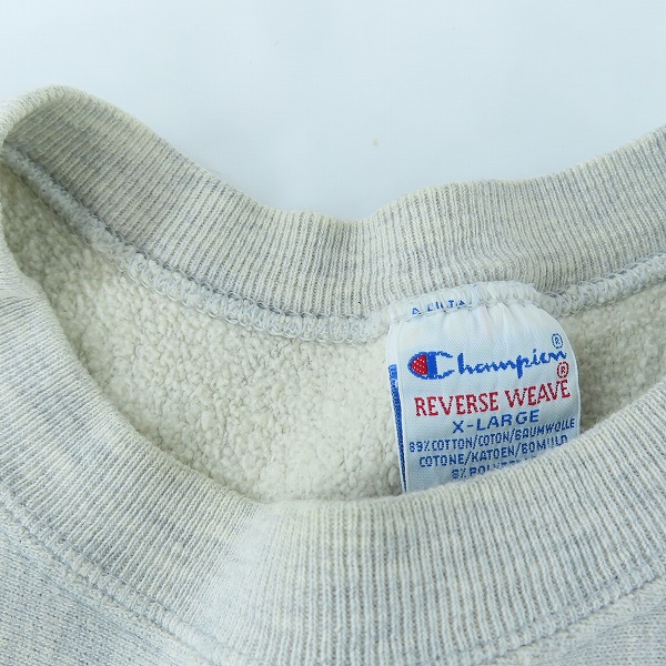実際に弊社で買取させて頂いたchampion/チャンピオン Reverse Weave/リバースウィーブ スウェットシャツ 1990年代前半期 XLの画像 4枚目