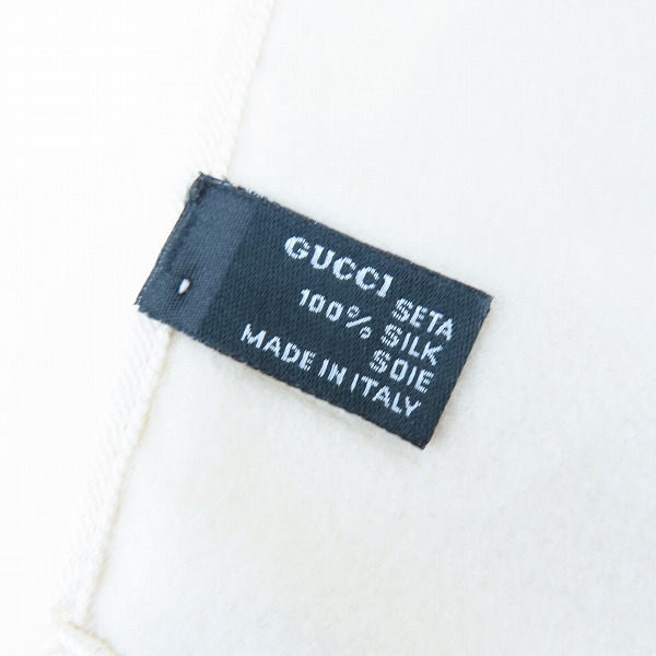 実際に弊社で買取させて頂いたGUCCI/グッチ GGロゴ総柄 シルク100% マフラー/ストールの画像 1枚目