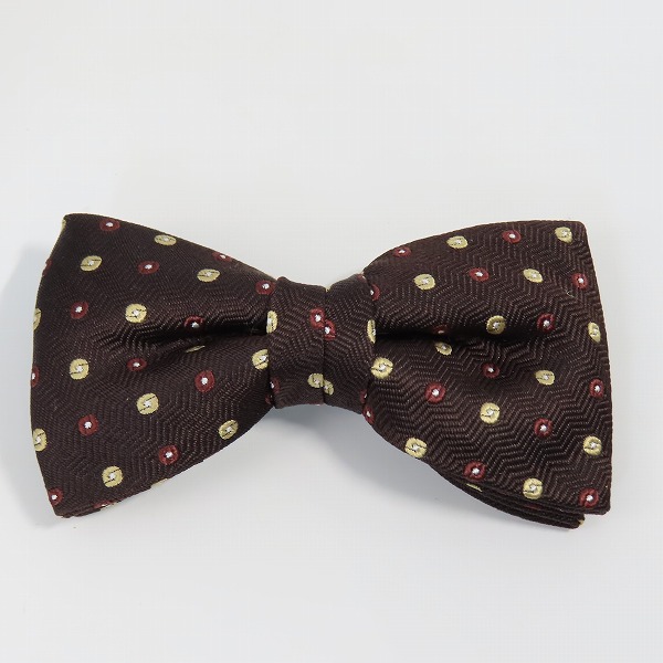 実際に弊社で買取させて頂いたGLAD HAND/グラッドハンド ブラウン総柄蝶ネクタイの画像 1枚目