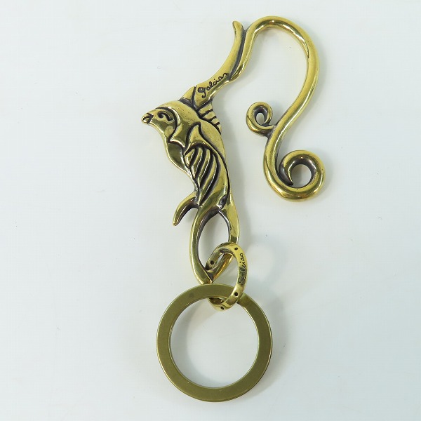 実際に弊社で買取させて頂いた(3)GANGSTERVILLE×Galcia/ギャングスタービル×ガルシア スワローキーホルダー ブラス/真鍮の画像 1枚目