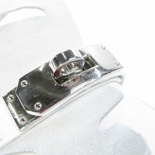 実際に弊社で買取させて頂いたHERMES/エルメス ゲーム ケリー レザー シューズ ホワイト 42の画像 7枚目