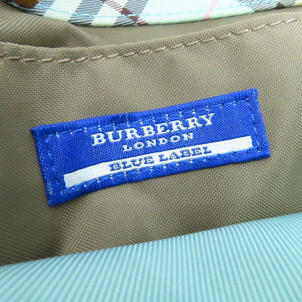 実際に弊社で買取させて頂いたBURBERRY BLUE LABEL/バーバリーブルーレーベル ロンドン チェック ハンドバッグの画像 4枚目