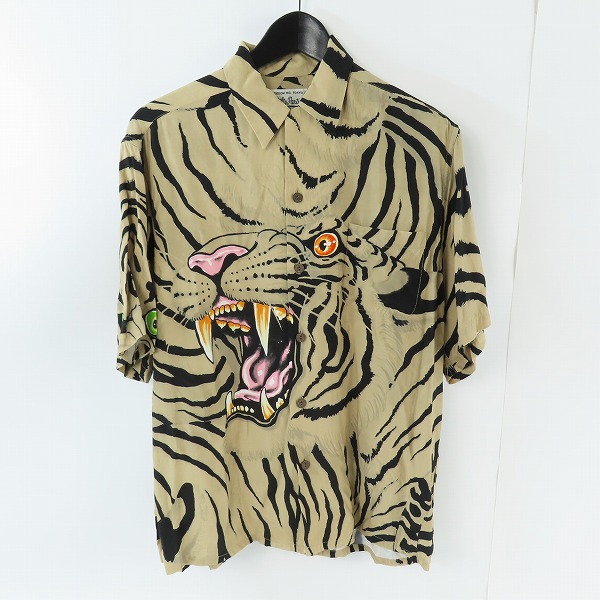 実際に弊社で買取させて頂いたWACKO MARIA × TIM LEHI/ワコマリア×ティムリーハイ 22SS HAWAIIAN SHIRT TIMLEHI-WM-HI26/アロハシャツ/虎/Ｍ