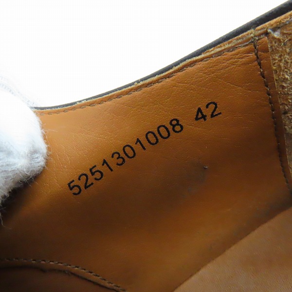 実際に弊社で買取させて頂いたalfredoBANNISTER IN/アルフレッドバニスター ウイングチップ レザーシューズ 5251301008 42の画像 5枚目