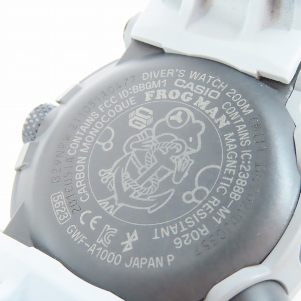 実際に弊社で買取させて頂いたG-SHOCK/Gショック FROGMAN/フロッグマン MASTER OF G - SEA ROYAL NAVY コラボ GWF-A1000RN-8AJRの画像 4枚目