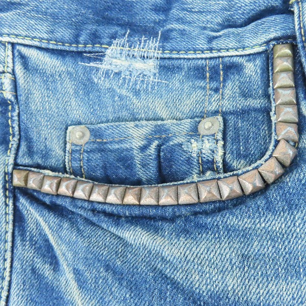 実際に弊社で買取させて頂いたHYSTERIC GLAMOUR/ヒステリックグラマー NOBU リメイクデニムパンツ 0202AP01/30の画像 6枚目