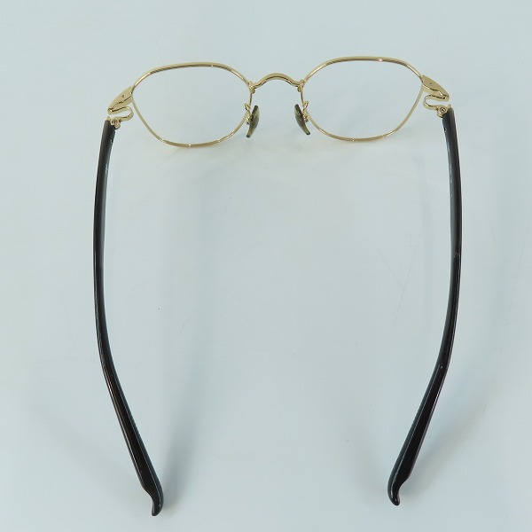 実際に弊社で買取させて頂いた999.9/フォーナインズ メガネフレーム アイウェア アンティークゴールド S-645Tの画像 2枚目