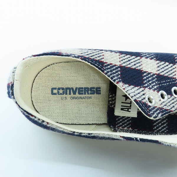 実際に弊社で買取させて頂いたCONVERSE/コンバース AS US WOOL PLAID OX オールスター ウール プレイド 1SD743 28の画像 4枚目